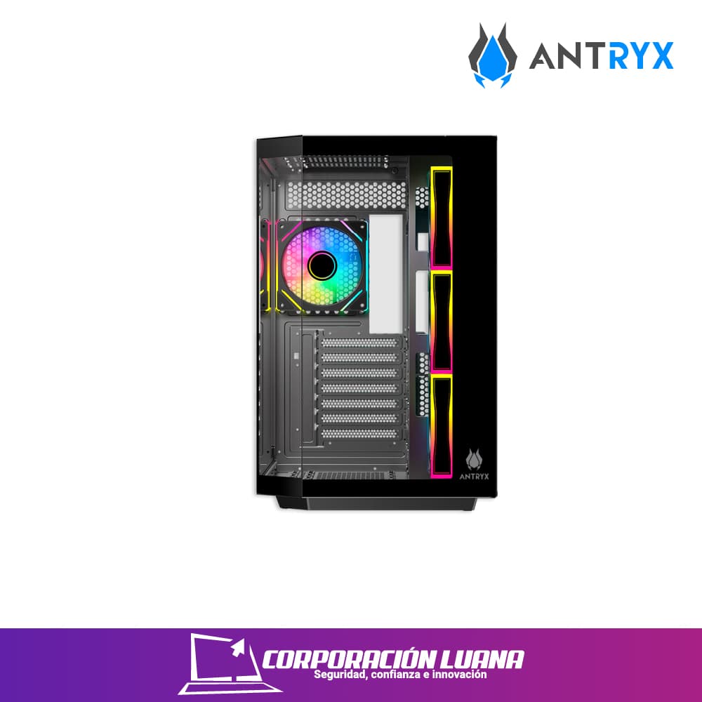 Imagen de CASE ANTRYX INFINITY FX800 ( AC-FX800K ) S/FUENTE | NEGRO | 4 FANES | LED ARGB