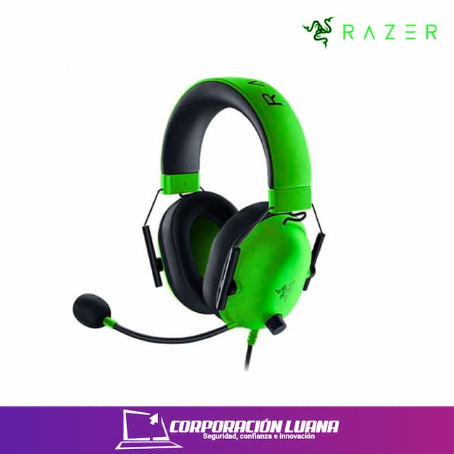 AUDIFONOS C/MICROFONO RAZER BLACKSHARK V2 X ( RZ04-03240600-R3U1 ) USB | VERDE | PC-MAC-PLAYSTATION-SWITCH