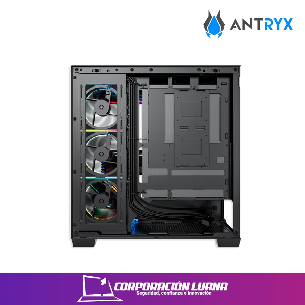 Imagen de CASE ANTRYX FX 850 PRO ( AC-FX850KP ) S/FUENTE | X5 FANES  ARGB | NEGRO