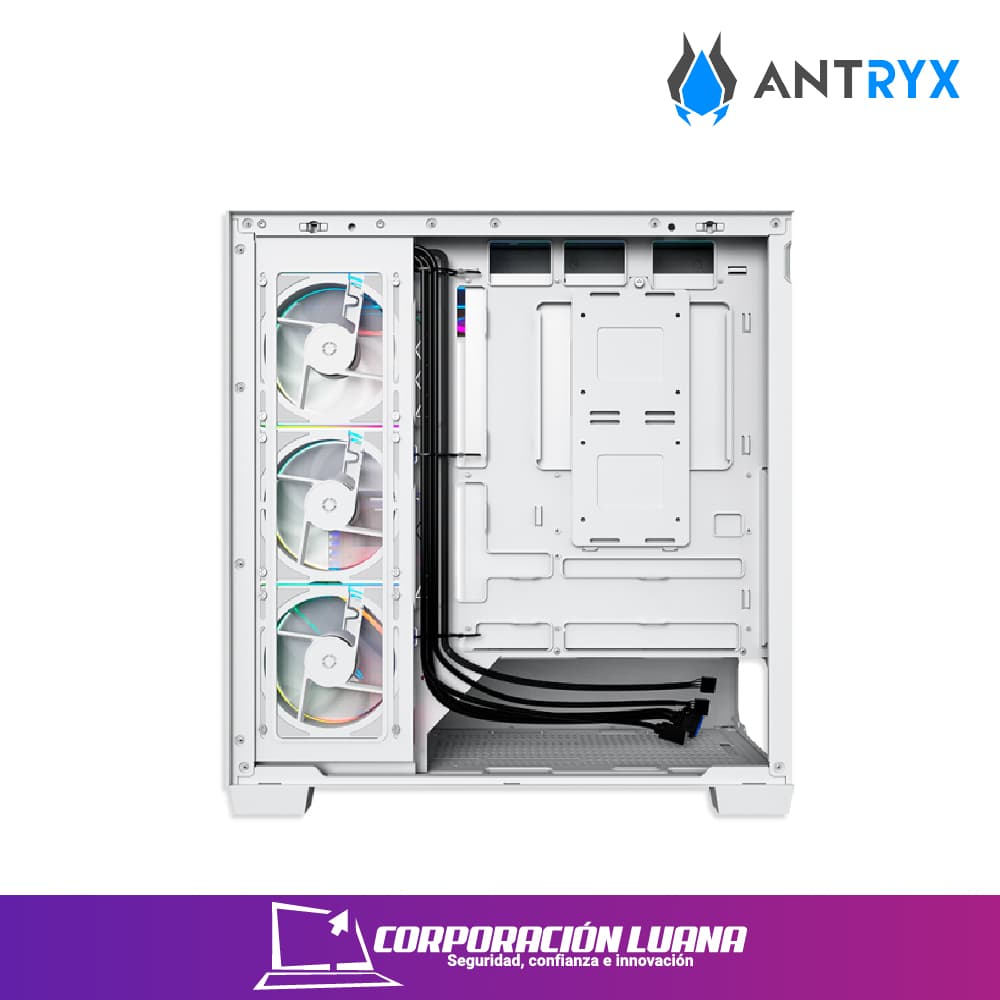 Imagen de CASE ANTRYX FX 850 PRO ( AC-FX850WP ) S/FUENTE | X5 FANES ARGB | BLANCO