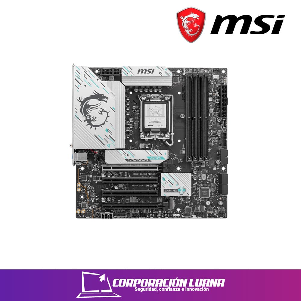 Imagen de MOTHERBOARD MSI B860M GAMING PLUS WIFI ( B860M-GAMING-PLUS WIFI ) DDR5 | LGA1851