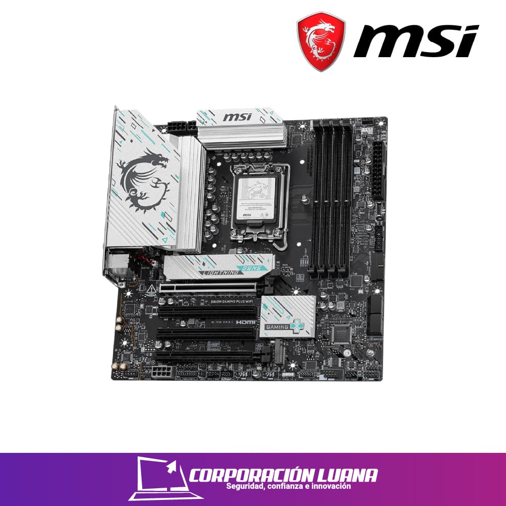 Imagen de MOTHERBOARD MSI B860M GAMING PLUS WIFI ( B860M-GAMING-PLUS WIFI ) DDR5 | LGA1851