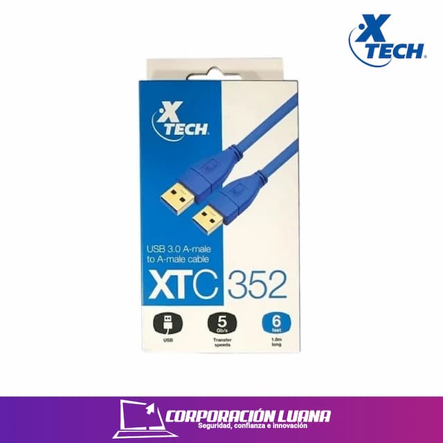 CABLE USB XTECH ( XTC 352 ) USB 3.0 MACHO A MACHO