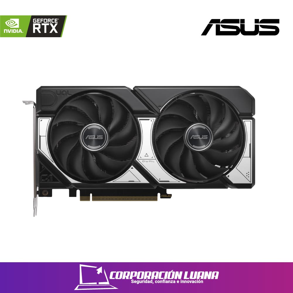 TARJETA DE VIDEO ASUS RTX 5060 TI DUAL ( 90YV0MH0-M0AA00 ) 16GB - GDDR7 | 128BIT | DLSS 4 | X2 FAN |  HDMI - X3 DP