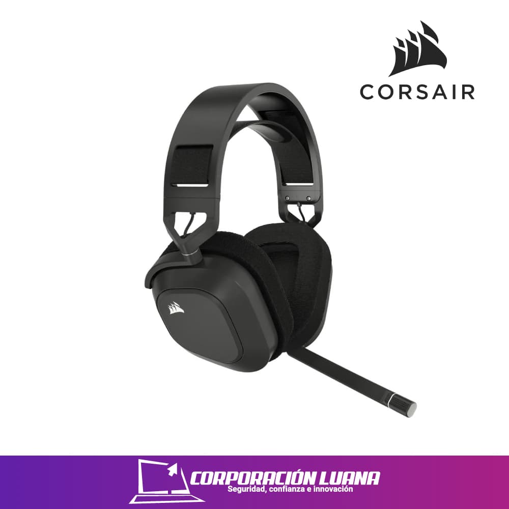 Foto del producto AUDIFONOS C/MICROFONO CORSAIR HS80 WIRELESS ( CA-9011235-NA ) CARBON | RGB | USB WIRELESS