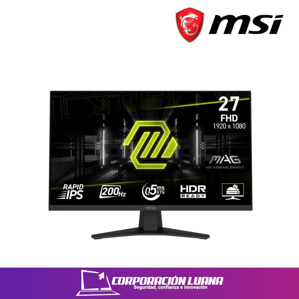 MONITOR GAMER MSI MAG 27" ( MAG 274F ) IPS | FHD | 200HZ - 0.5MS | HDMI - DP