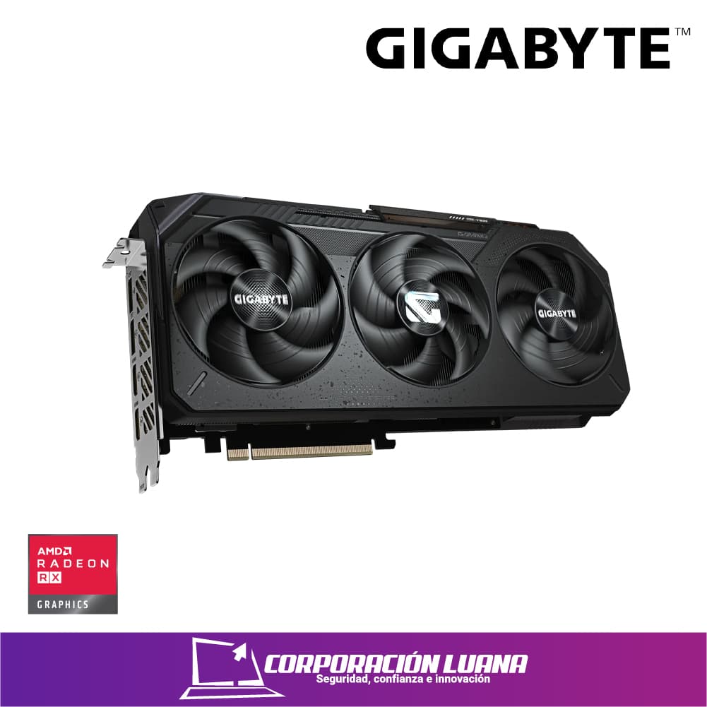 TARJETA DE VIDEO GIGABYTE RX 9070 XT GAMING ( GV-R9070XTGAMING 16GD ) 16GB GDDR6 | 256 BIT | X3 FANES | X2 DP - X2 HDMI