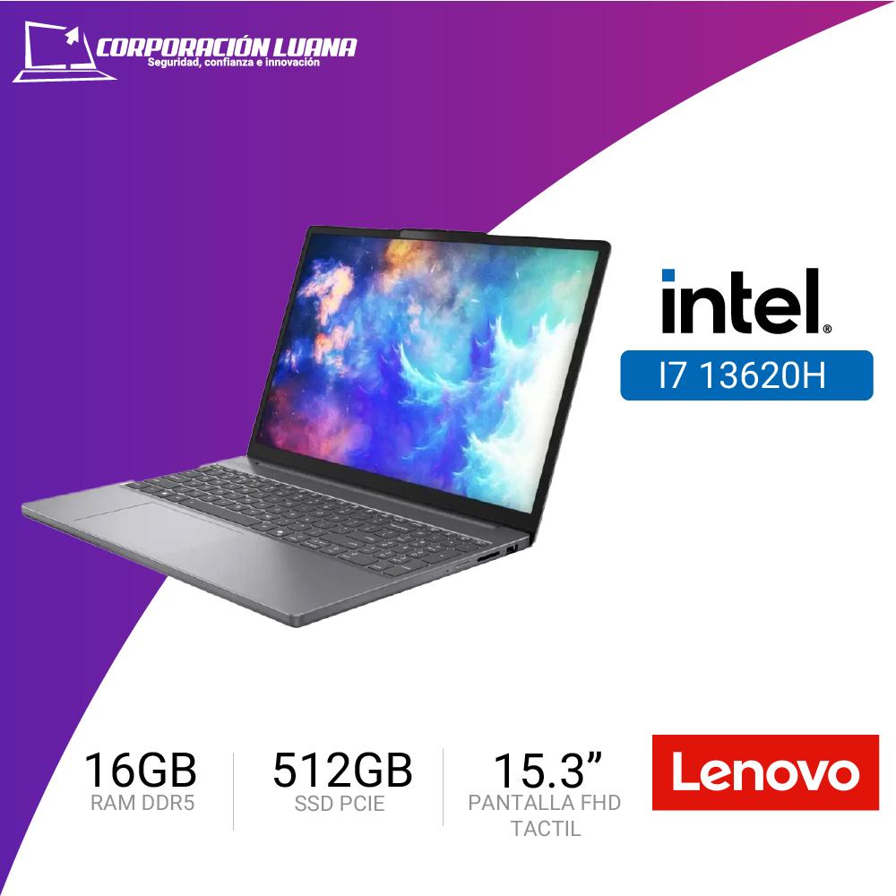 LAPTOP LENOVO IDEAPAD SLIM 3 15IRH10 INTEL CORE I7 13620H ( 83K100KCLM ) RAM 16GB DDR5 | SSD 512GB | 15.3" WUXGA TACTIL | FREE OS