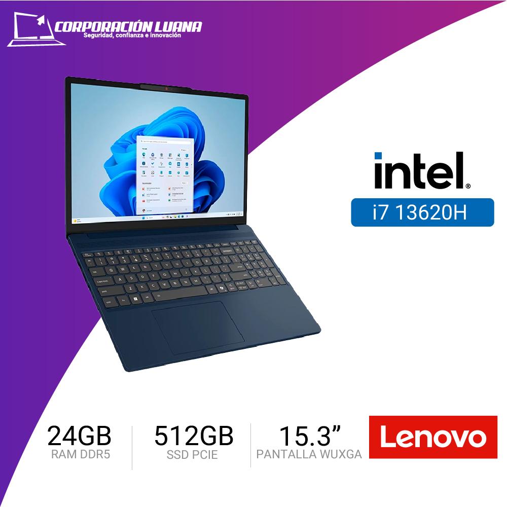 LAPTOP LENOVO IDEAPAD SLIM 3 15IRH10 INTEL CORE I7 13620H ( 83K100KFLM ) RAM 24GB DDR5 | SSD 512GB | 15.3" WUXGA | FREE OS