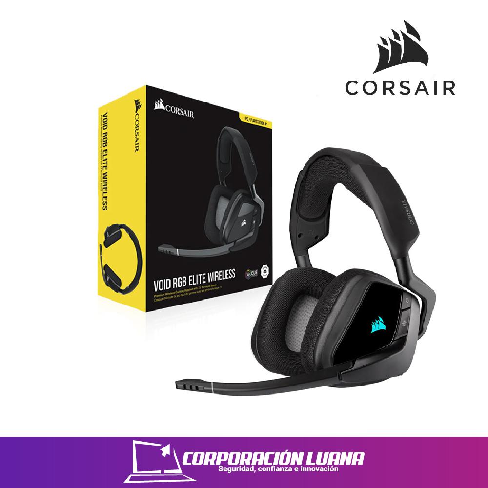 AUDIFONOS CORSAIR VOID ELITE WIRELESS ( CA-9011201-NA ) 7.1 | CARBON | LED RGB