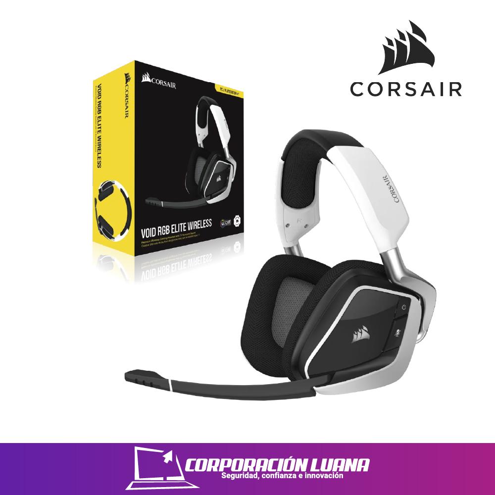 AUDIFONOS CORSAIR VOID ELITE WIRELESS ( CA-9011202-NA ) 7.1 | BLANCO | LED RGB