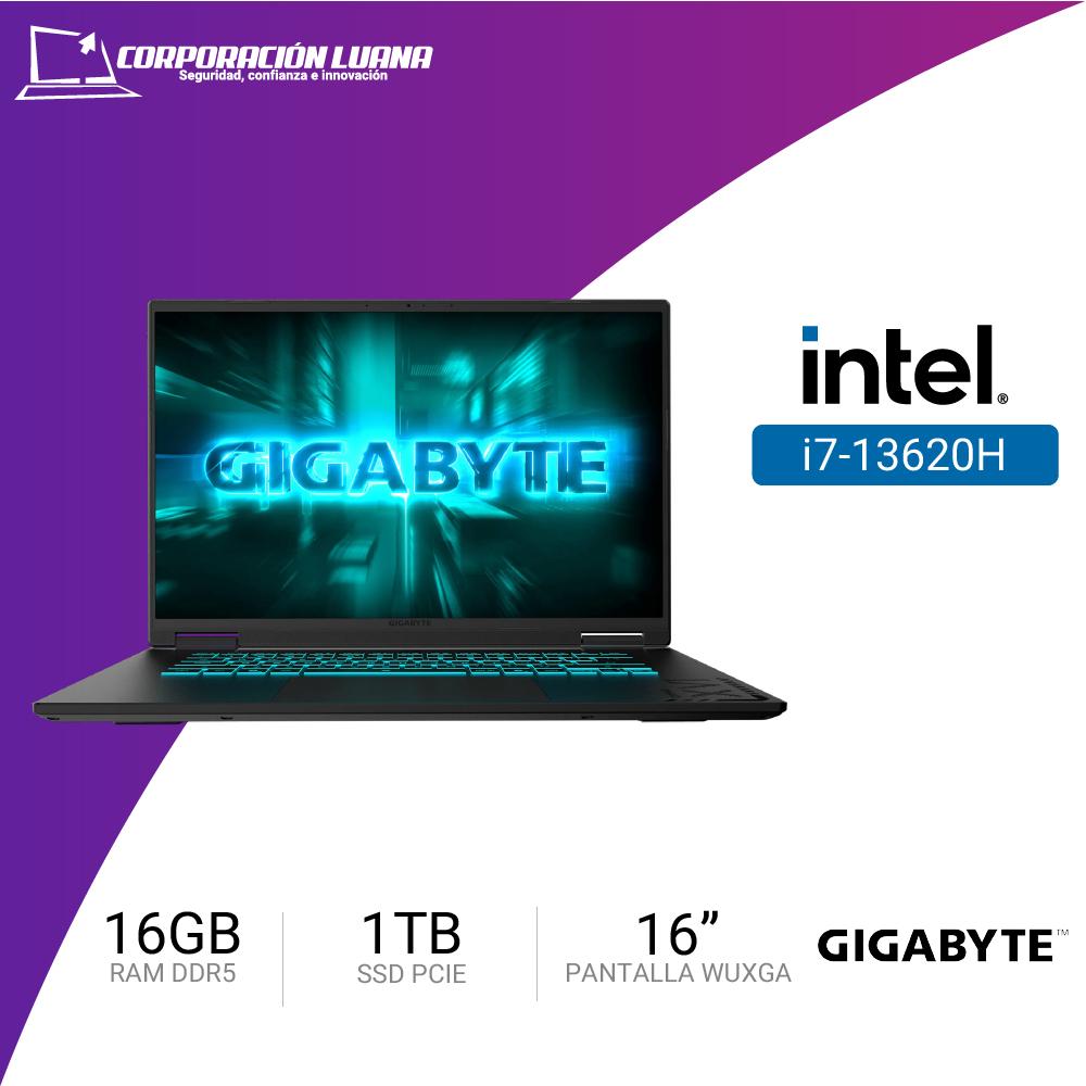 LAPTOP GAMER GIGABYTE A16 GA6H I7-13620H ( CWHI3US894SH ) RAM 16GB DDR5 | SSD 1TB | RTX 5070 8GB | 16" WUXGA 165HZ | WINDOWS 11