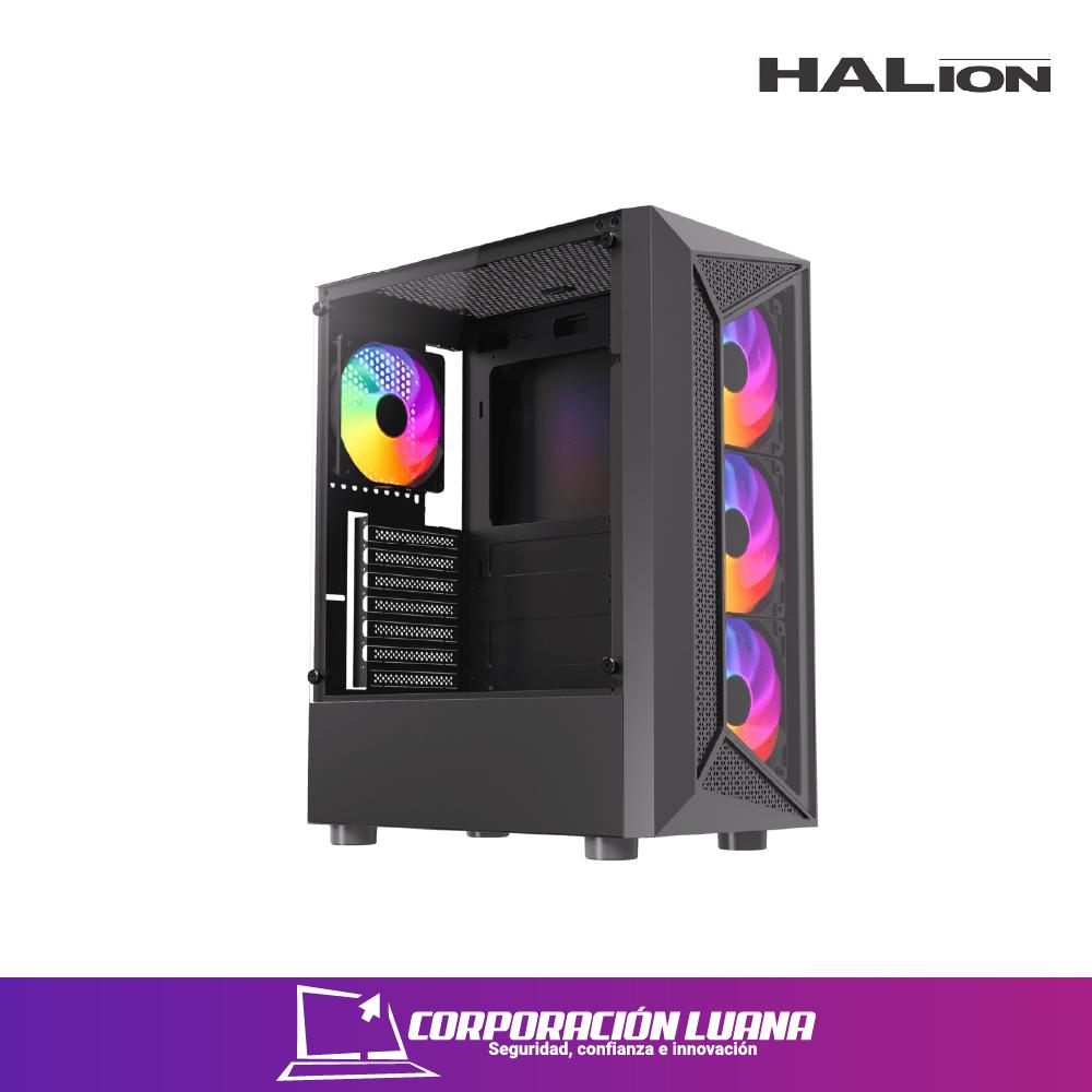 CASE GAMER HALION ( CR30 ) C/FUENTE 500W | X4 FAN | LED RAINBOW
