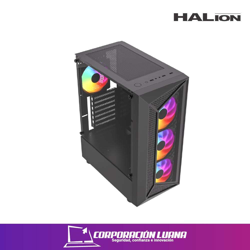 CASE GAMER HALION ( CR30 ) C/FUENTE 500W | X4 FAN | LED RAINBOW