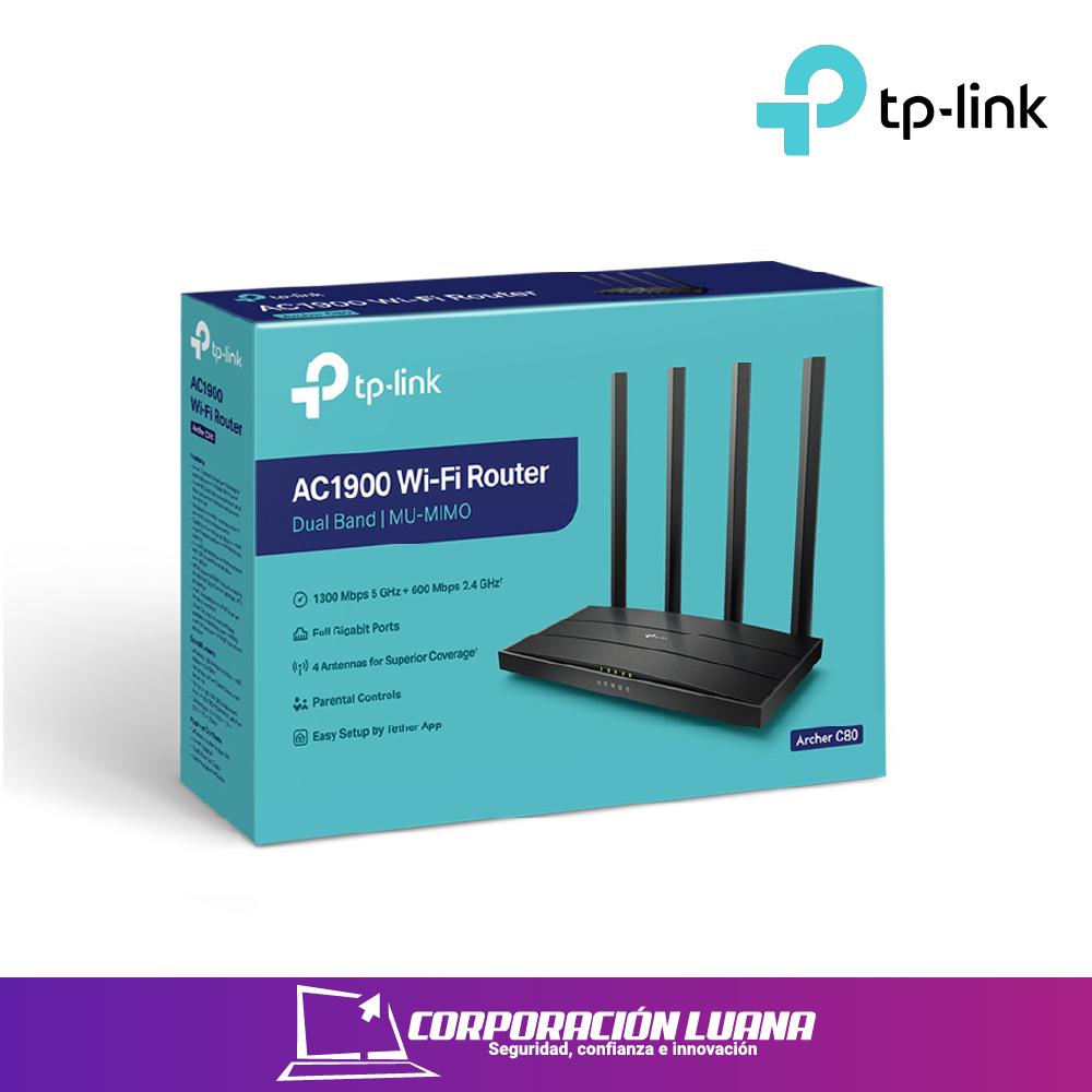 ROUTER TP-LINK ARCHER C80 AC1900  ( ARCHER-C80 ) DUAL BAND | 1300 MBPS | 5G - 2.4GHZ