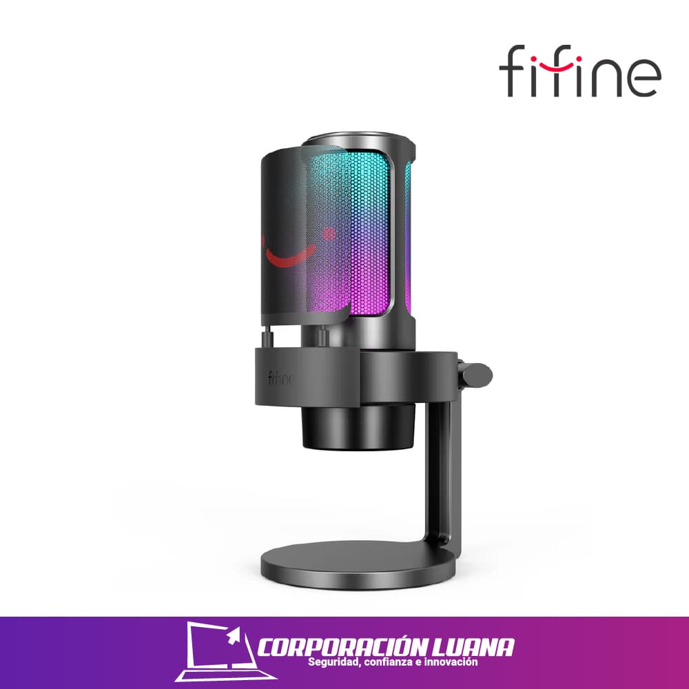 MICROFONO FIFINE A8 AMPLIGAME LED RGB | CONDESADOR | USB