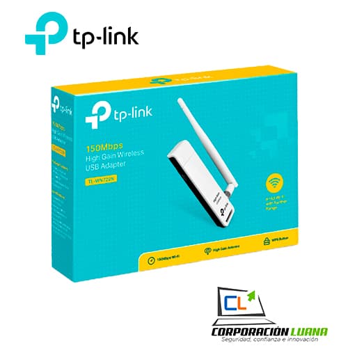 ADAPTADOR USB INALAMBRICO TP-LINK ( TL-WN722N ) 150MBPS
