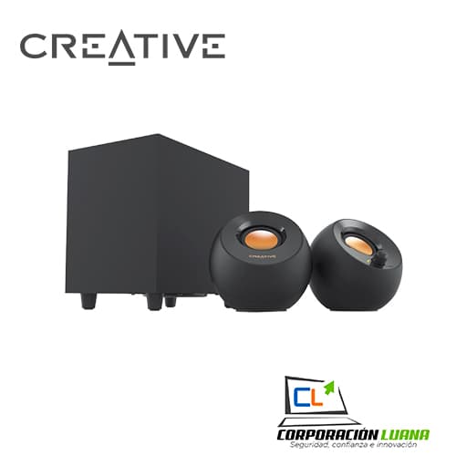PARLANTE CREATIVE PEBBLE PLUS 2.1 USB BLACK (PN 51MF0480AA000)