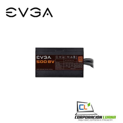 FUENTE DE PODER EVGA 500 BV ( 100-BV-0500-K1 ) 500W | 80 PLUS BRONZE