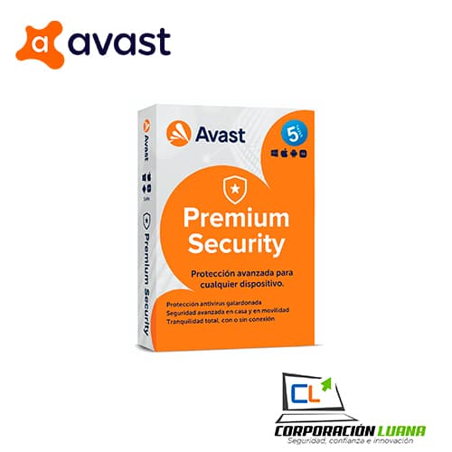 LICENCIA ANTIVIRUS AVAST PREMIUM SECURITY ( 5 USER - 5 PC ) 12 MESES