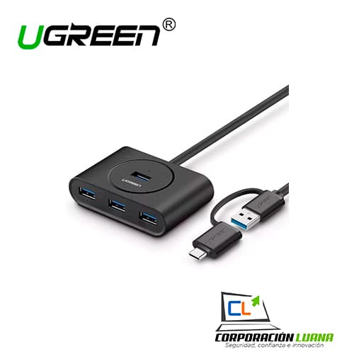 ADAPTADOR HUB USB A USB-C UGREEN ( 40850 ) 4 PORT USB