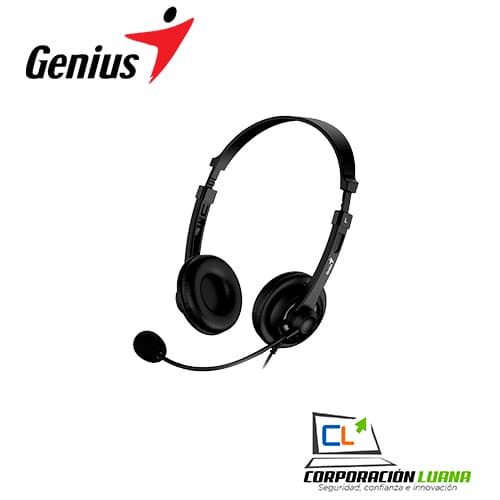 AUDIFONOS C/MICROFONO GENIUS HS 230U ( 31710021400 ) NEGRO | USB