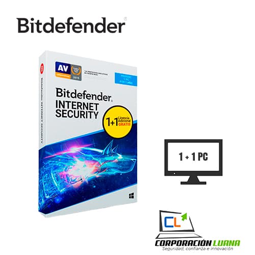 ANTIVIRUS BITDEFENDER INTERNET SECURITY ( B11020057 ) 2022 | 1 PC + 1 LICENCIA ADICIONAL