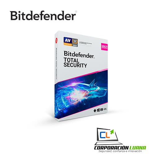 LICENCIA ANTIVIRUS BITDEFENDER TOTAL SECURITY ( B11030028 ) 5PC - 12M