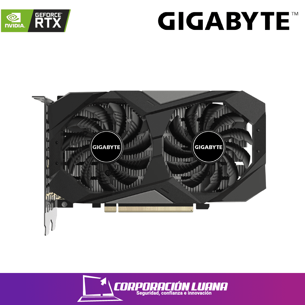 TARJETA DE VIDEO GIGABYTE RTX 3050 WINDFORCE( GV-N3050WF2OC-6GD ) 6GB | GDDR6 | X2 FAN