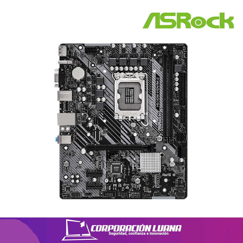 MOTHERBOARD ASROCK H610M HDV M.2 ( 90-MXBM50-A0UAYZ ) DDR5 | LGA1700
