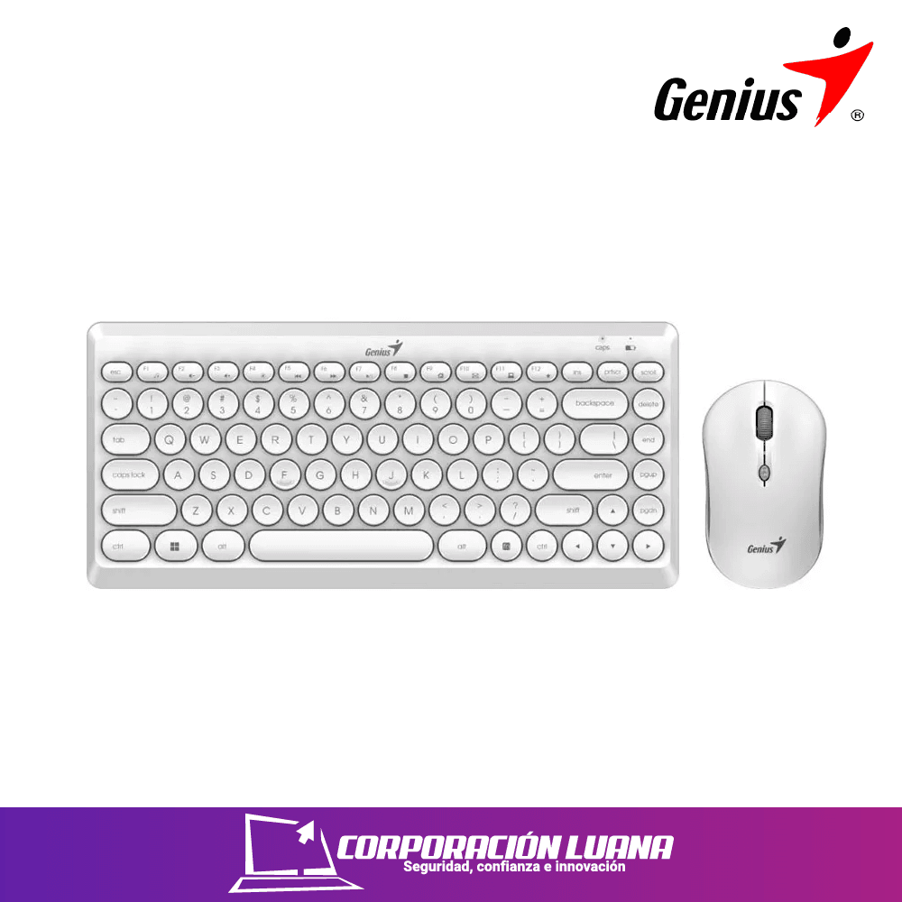 COMBO GENIUS LUXMATE Q8000 TKL ( 31340013410 ) WIRELESS MULTIMEDIA | WHITE