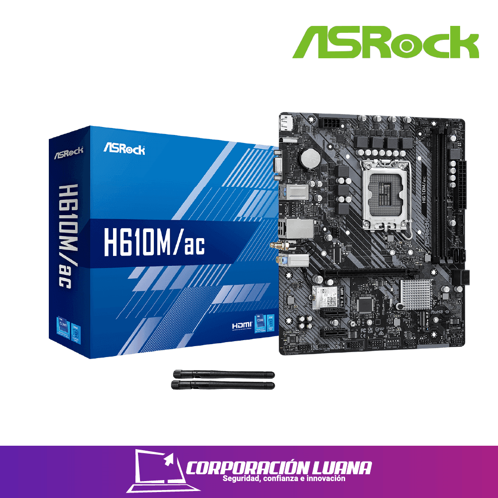 MOTHERBOARD ASROCK H610M AC ( 90-MXBHH0-A0UAYZ ) DDR4 | LGA1700