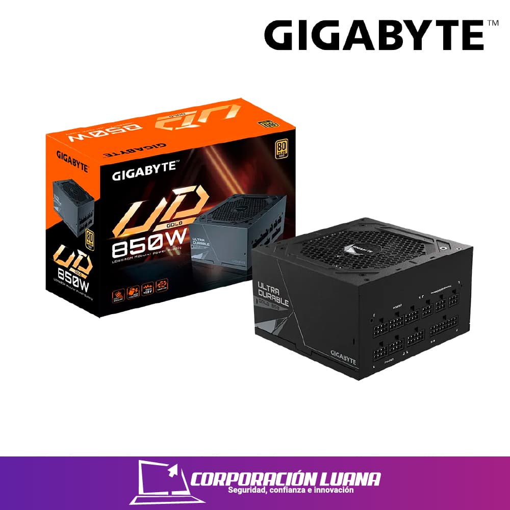 FUENTE DE PODER GIGABYTE UD 850W ( GP-UD850GM ) 80 PLUS GOLD | FULL MODULAR
