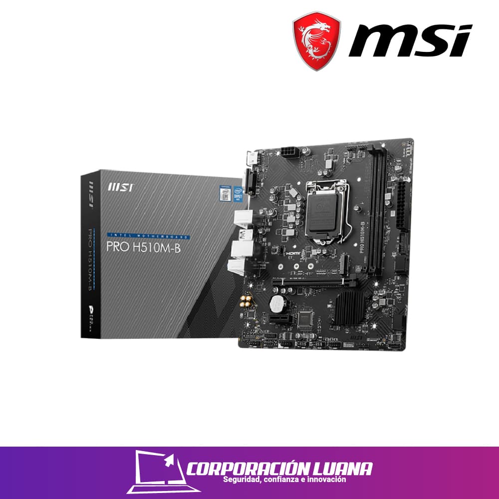 MOTHERBOARD MSI H510M-B ( PRO H510M-B ) DDR4 | LGA1200 | SOLO DECIMA