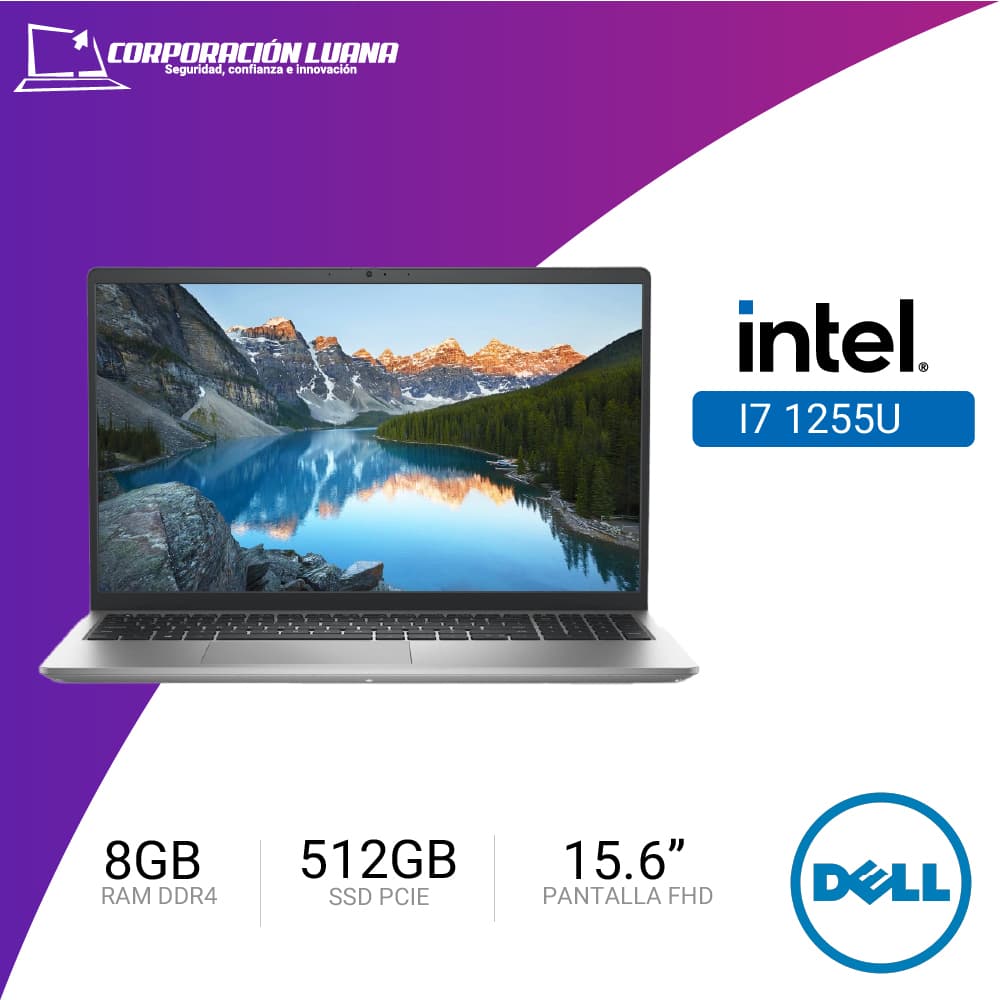 LAPTOP DELL INSPIRON 3520 156 INTEL CORE I7 1255U ( NT066DEL27 ) RAM 8GB | SSD 512GB | 15.6" FHD | WINDOWS 11 HOME