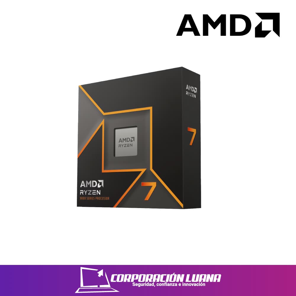 PROCESADOR AMD RYZEN 7 9700X ( 100-100001404WOF ) 3.8 GHZ | 8 CORE | 40 MB | S/COOLER | AM5