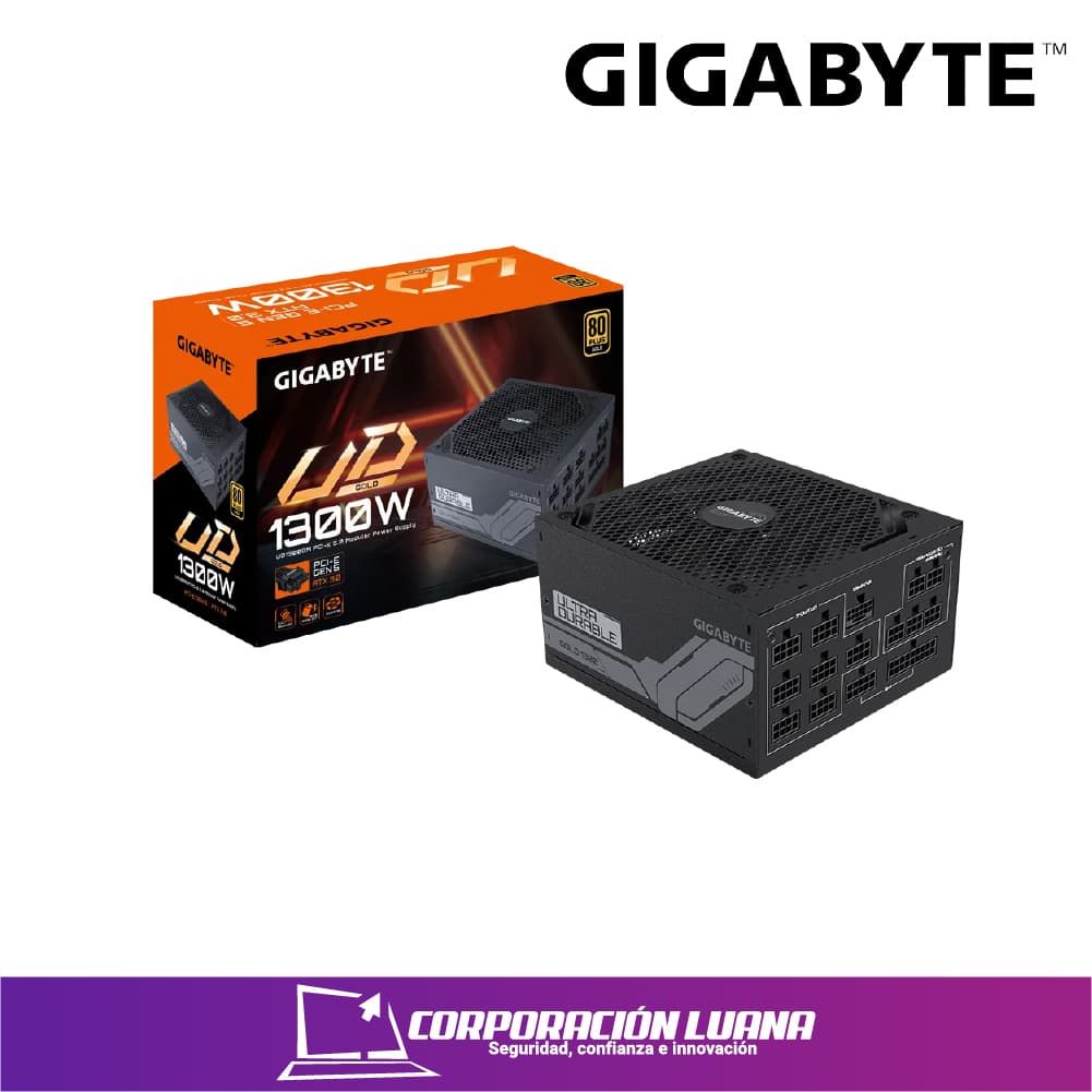 FUENTE DE PODER GIGABYTE UD1300GM PG5 1300W 80 PLUS GOLD MODULAR (PN:GP-UD1300GM PG5)