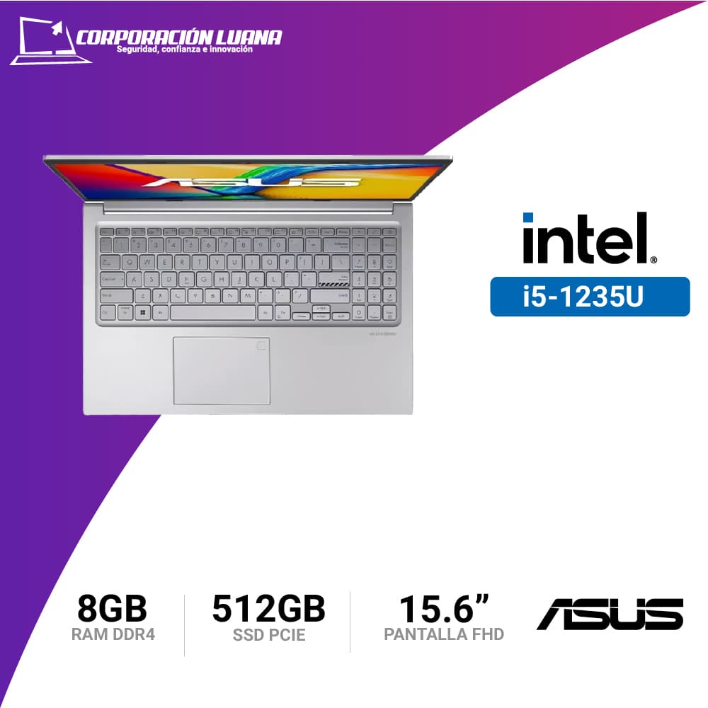 LAPTOP ASUS VIVOBOOK 15 INTEL CORE I5 1235U ( X1504ZA-NJ339W ) RAM 8GB DDR4 | SSD 512GB | 15.6" FHD | INTEL IRIS XE | WINDOWS 11 HOME