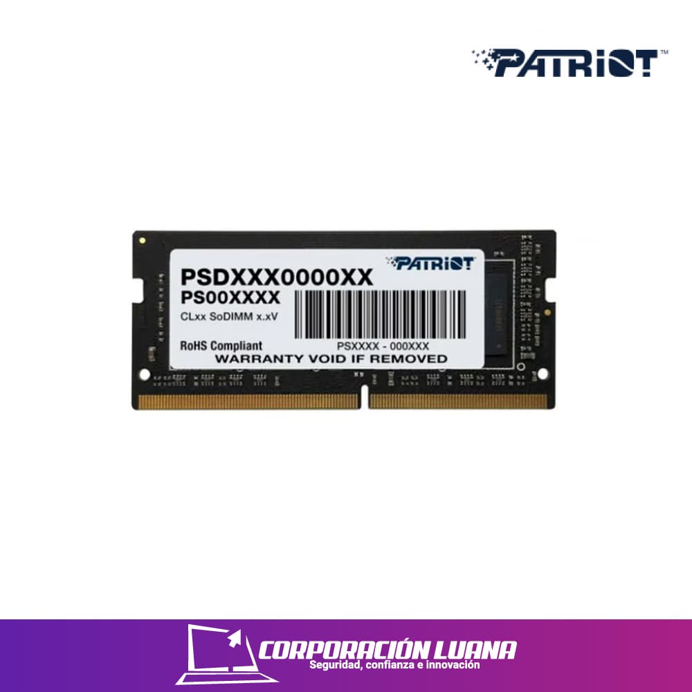 MEMORIA RAM P/LAPTOP PATRIOT 16GB 3200 MHZ ( PSD416G32002S ) DRR4 | CL22