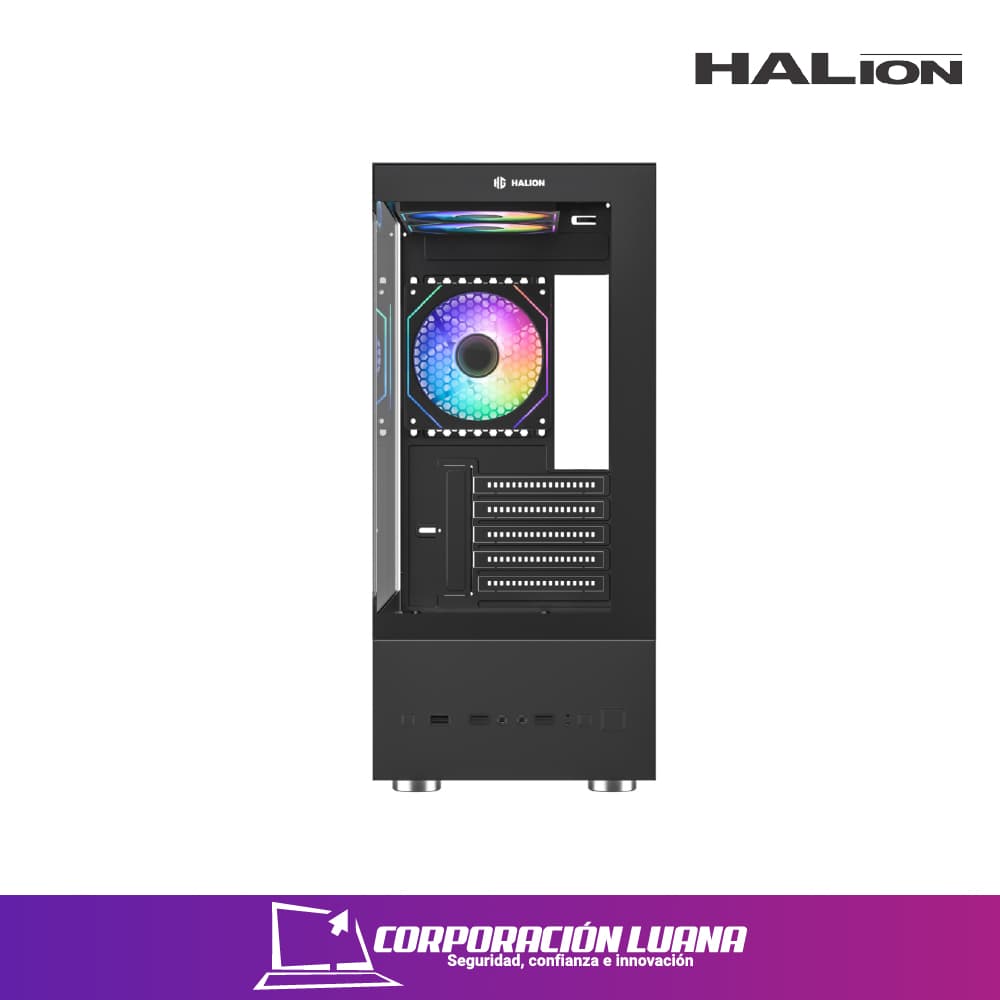 CASE GAMER HALION BUFFALO ( CR41-BK ) C/FUENTE 500W | X3 FAN ARGB