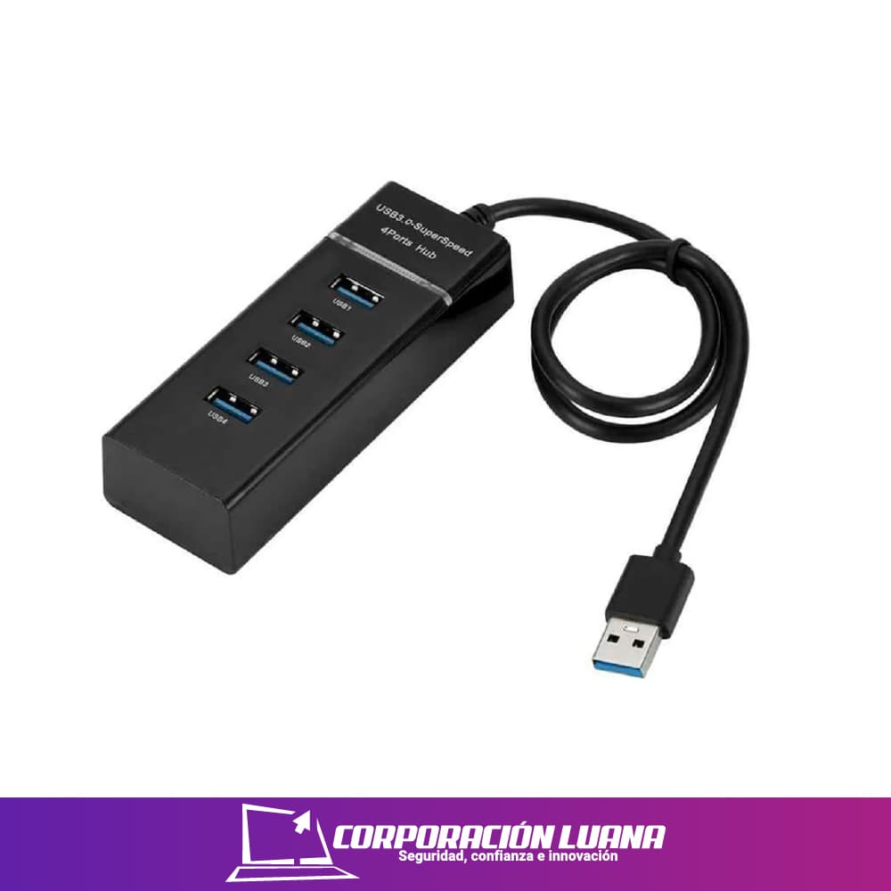 HUB USB ( MODEL 303 ) 4 PUERTOS | 5GBPS | 30 CM