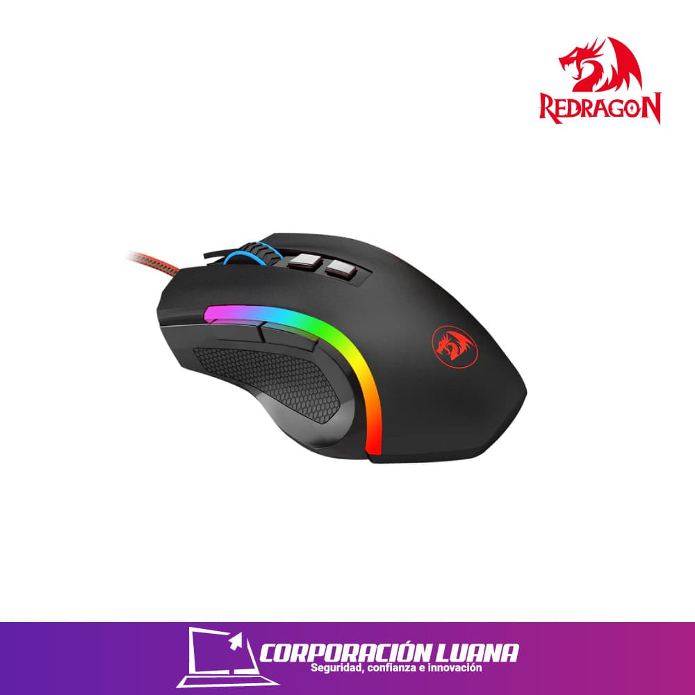 MOUSE GAMER REDRAGON GRIFFIN ( M607 ) USB | 7200 DPI | RGB CHROMA | NEGRO