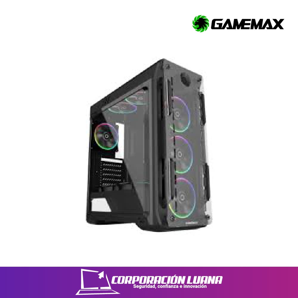 CASE GAMER GAMEMAX OPTICAL G510 ( MFG.G510 ) S/FUENTE | X4 FANES | LED RGB