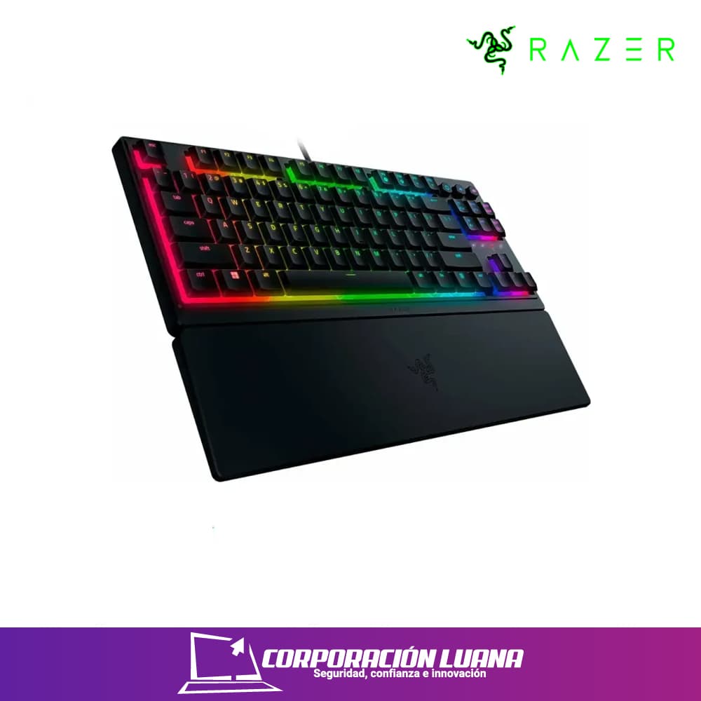 TECLADO GAMER RAZER ORNATA V3 TKL ( RZ03-04880200-R3U1 ) NEGRO | REPOSAMUÑECAS | USB | CHROMA RGB