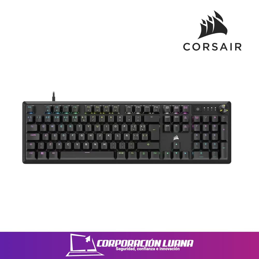 TECLADO MECANICO CORSAIR K70 CORE RGB ( CH-910971E-SP ) SWITCH MLX ROJO | NEGRO | ICUE RGB