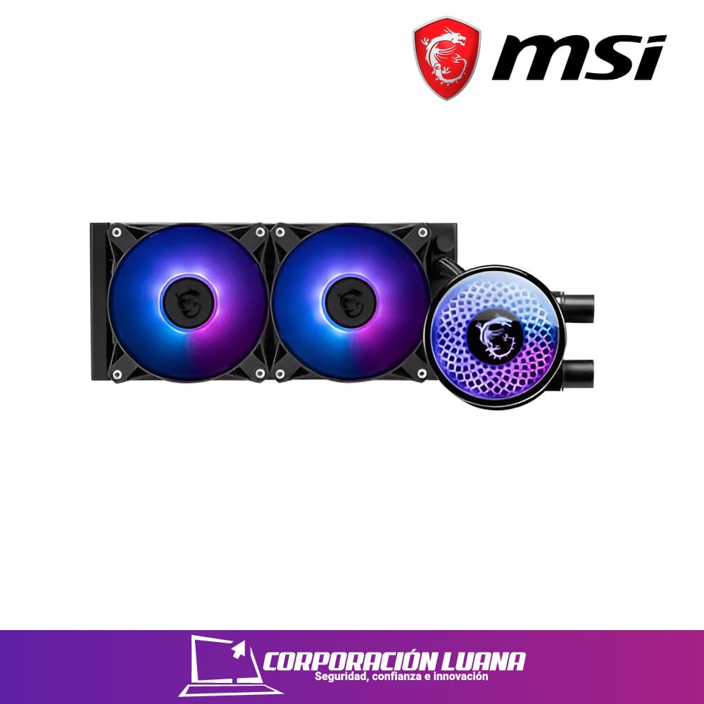 REFRIGERACION LIQUIDA MSI MAG CORELIQUID A12 240 ( ACMSCRLQA12240N ) NEGRO | X2 COOLER | AMD - INTEL