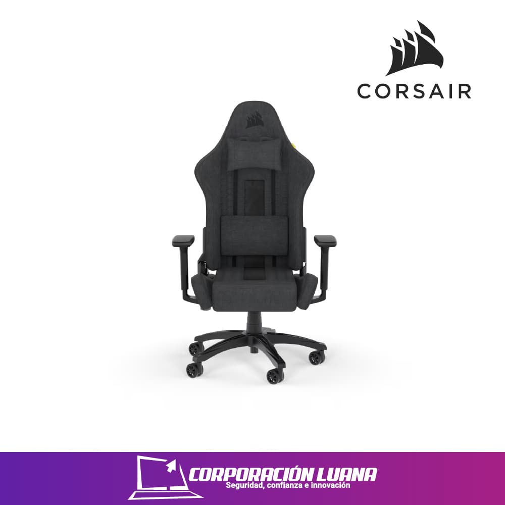 SILLA GAMER CORSAIR TC100 FABRIC ( CF-9010052-WW ) NEGRO | TEXTIL | REPOSABRAZOS | RECLINABLE