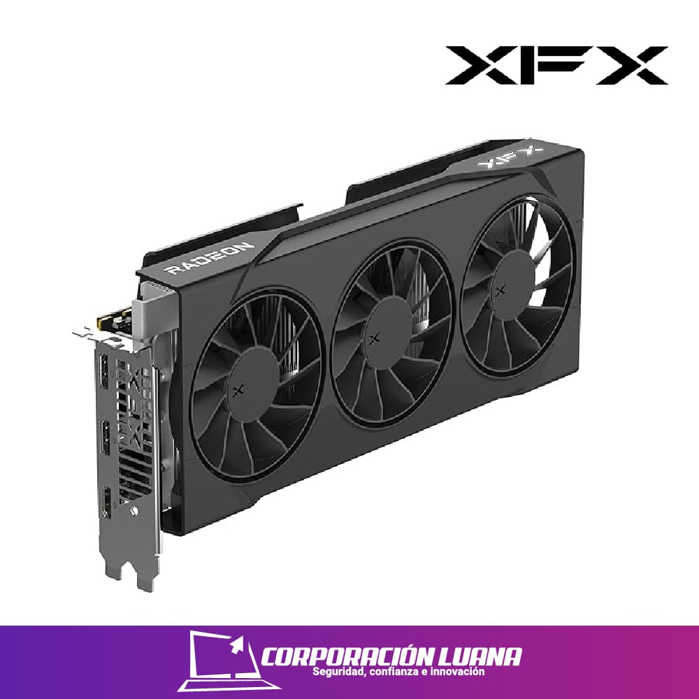 TARJETA DE VIDEO XFX RX 9060 XT OC BLANCA ( RX-96TS31 ) 16GB - GDDR6 | X3 FANES | 128 BIT | X2 DP - X1 HDMI