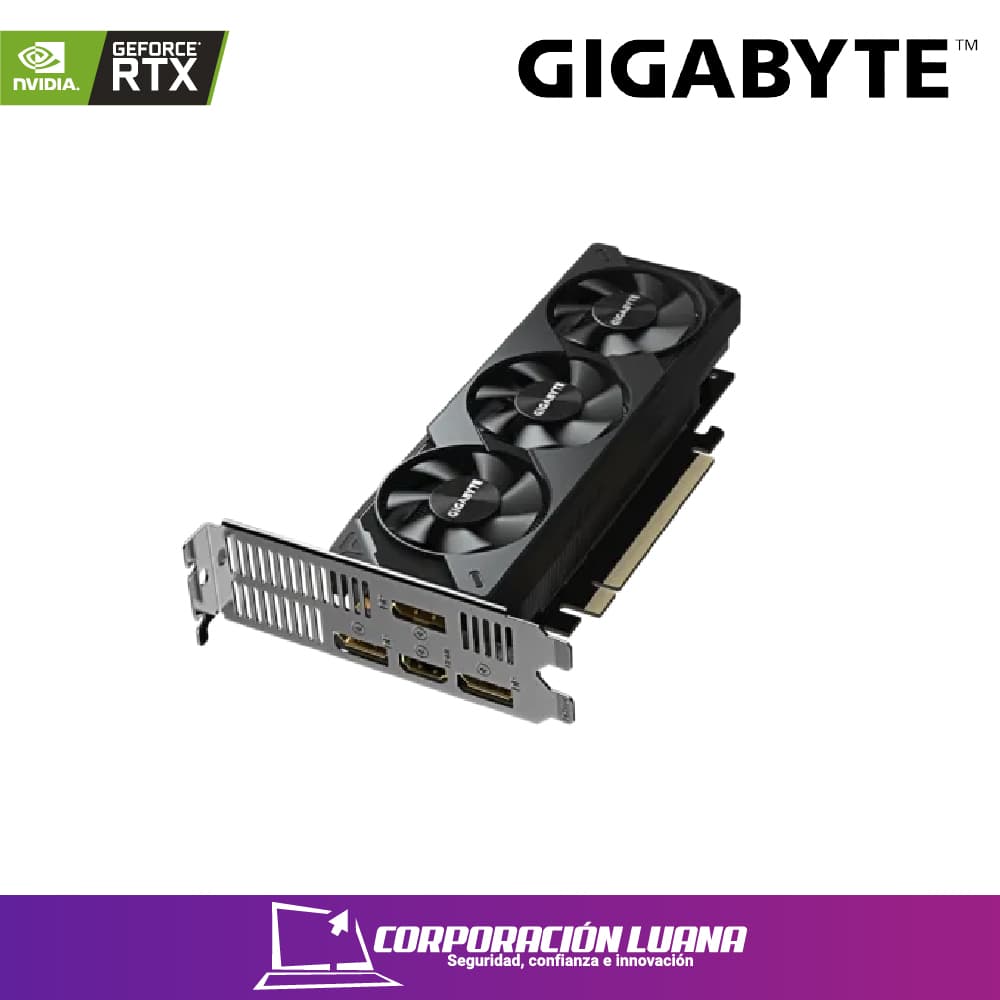 TARJETA DE VIDEO GIGABYTE RTX 5060 PERFIL BAJO ( 9VN50608L-00-G10 ) 8GB - GDDR7 | 128 BIT | X2 FANES | X2 DP - HDMI