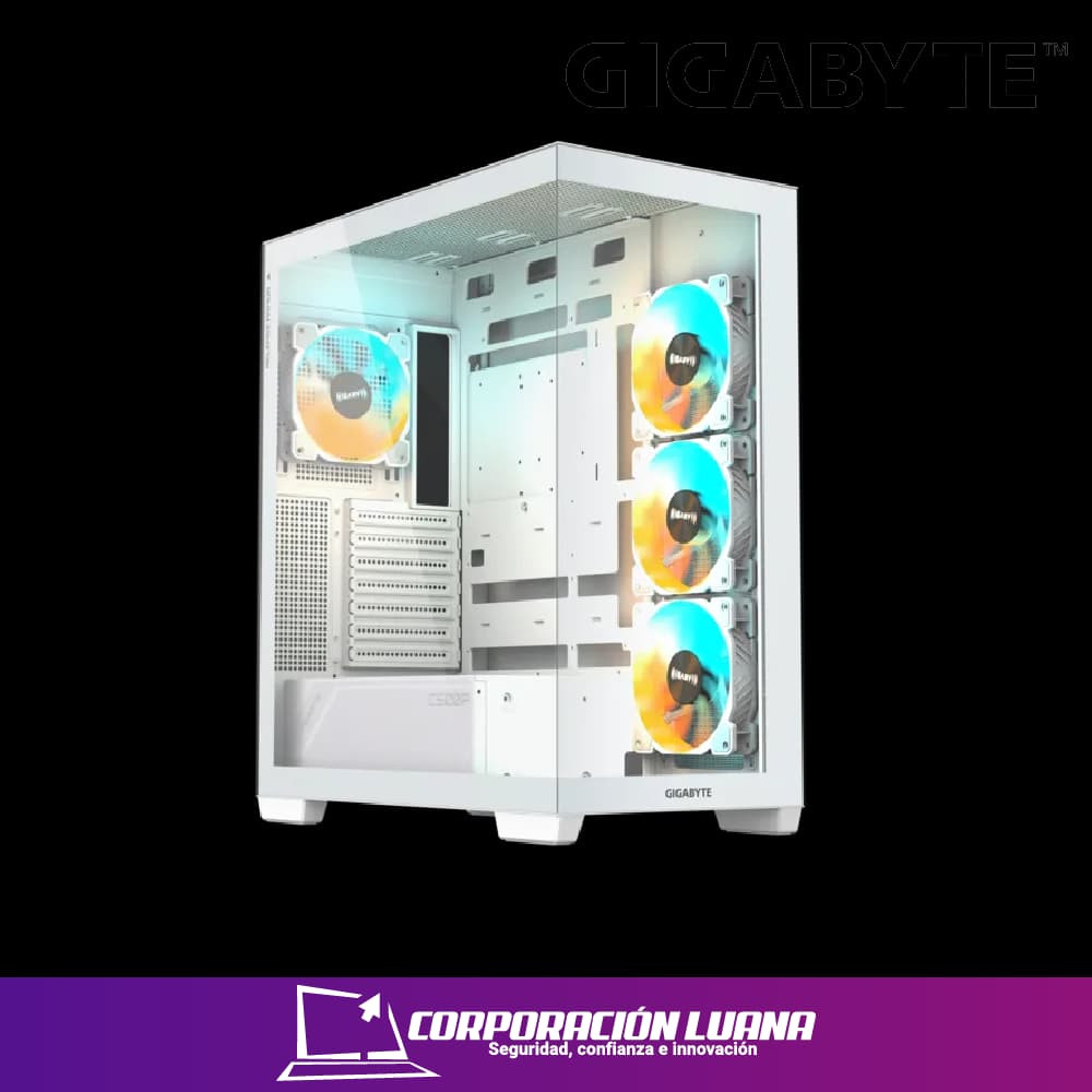 CASE GIGABYTE C500 PANORAMIC STEALH ICE ( C500 ST-ICE ) S/FUENTE | 4 COOLER ARGB